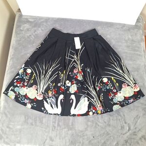 Girstunm black All Over Print skirt sz M
